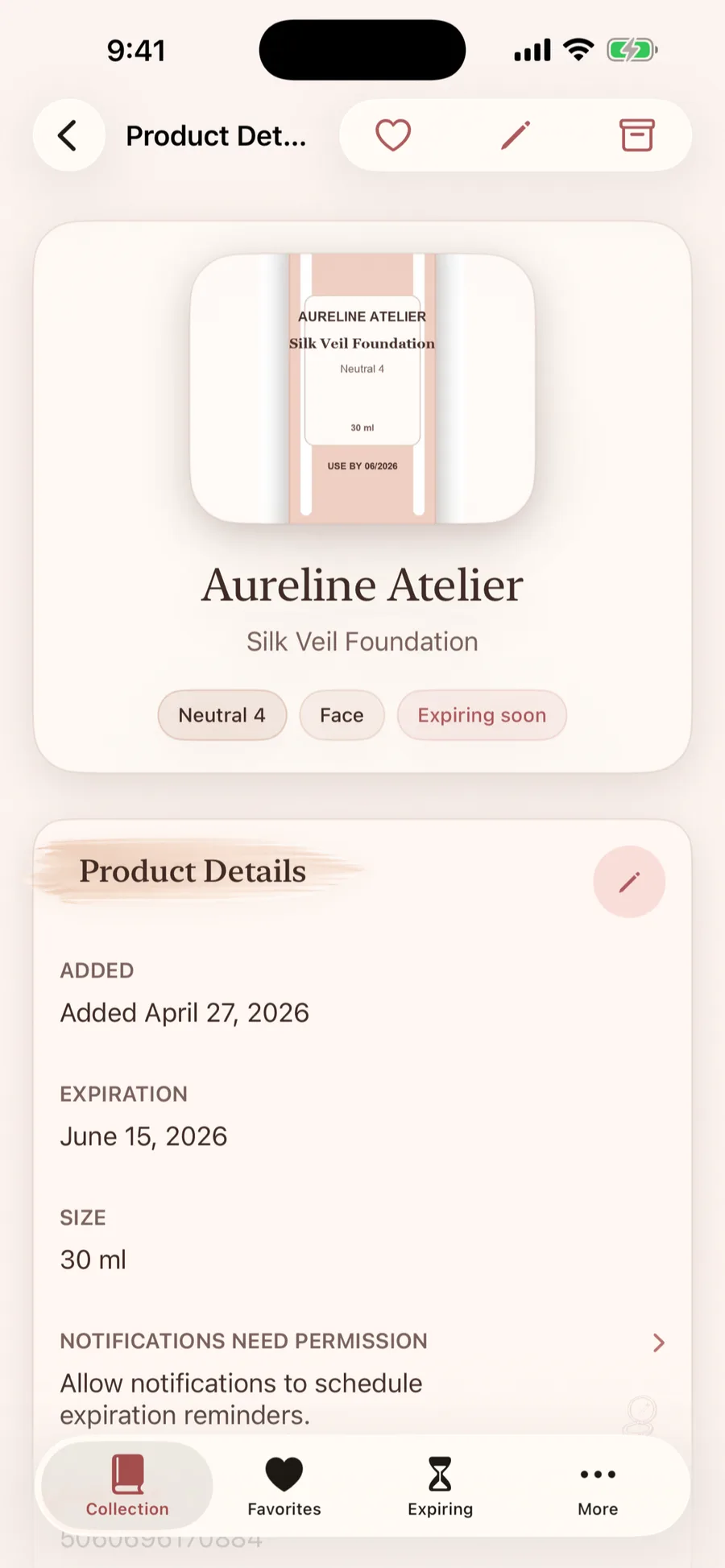 Blush Book product details App Store screenshot